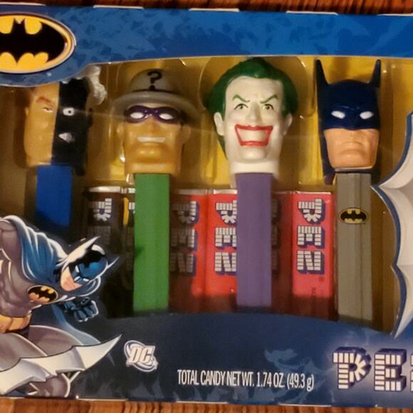 New Sealed PEZ Batman Collectors Set Two Face Riddler Joker Batman DC Comic - Picture 2 of 4